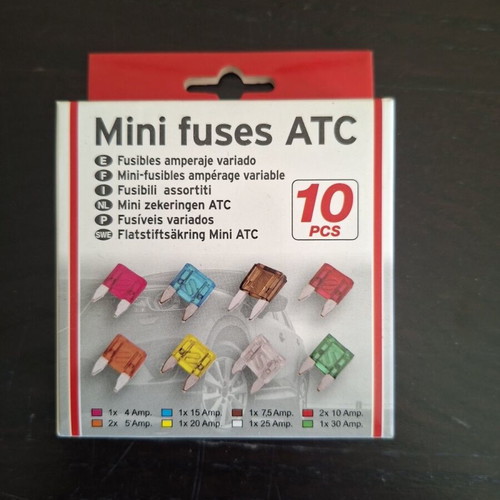Car+ Mini Fuses ATC New, Pack of 10