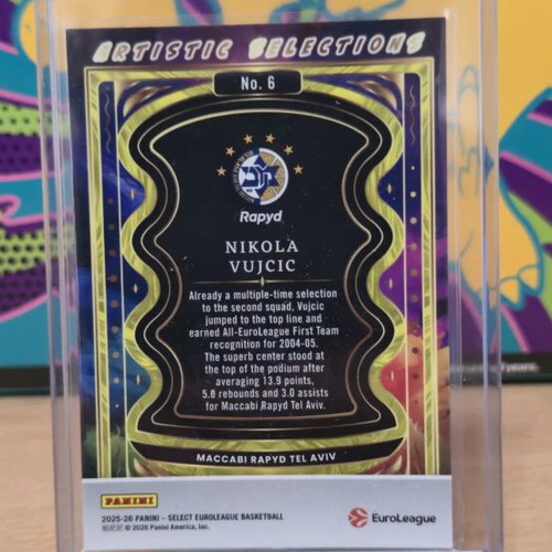 Nicola Vujcic Panini Euro League Artistic Selections card like new