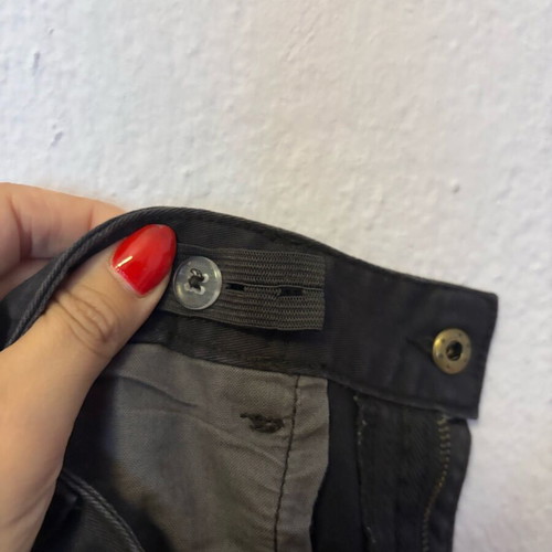 Jean pants slim size 8-9 H&M used, black with elastic waist