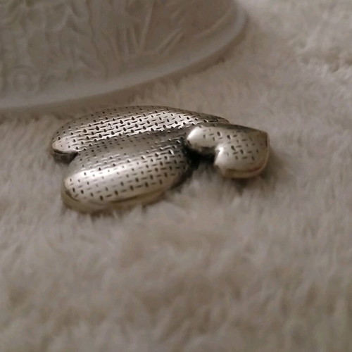 Handmade large silver 925 heart brooch/pendant new