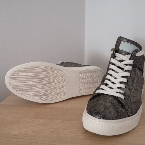 Replay women's silver-white sneakers boots like new, size 38