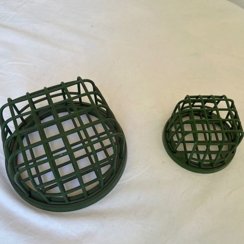 Set of 2 Flower Frog metal pieces like new for flower arrangements