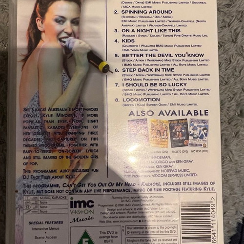 Kylie Minogue Karaoke DVD used