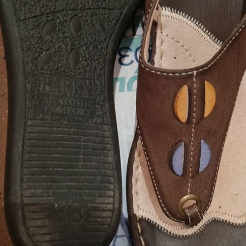 Parex women's anatomical sandals like new, size 38, brown