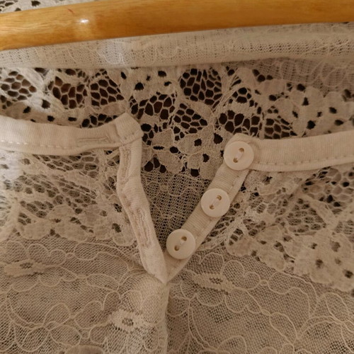 Lace blouse 3/4 used, Tally Weijl, white, size S