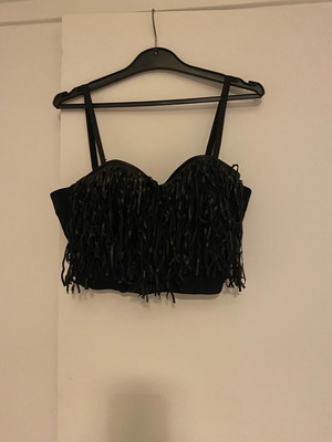 Leather top unused, size S-M, black