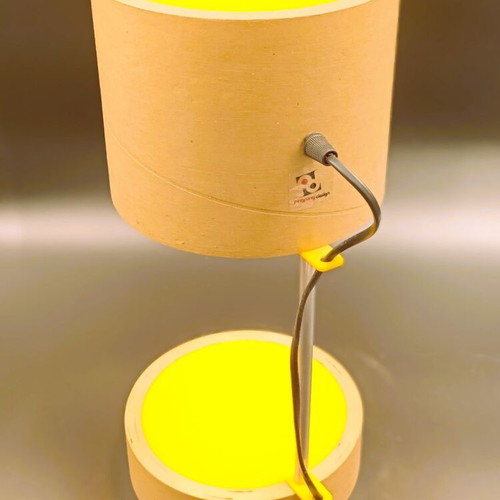Table lamp made of recycled materials and plexiglas limited edition new