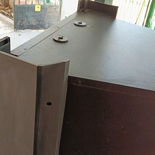 TV stand used, heavy with glass shelves