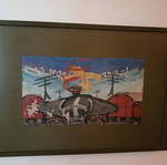 Tempera 1984 by Stelios Mavromatis, new, framed artwork