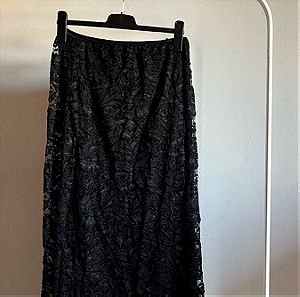 Black lace maxi skirt / Μαύρη maxi δαντελένια φούστα