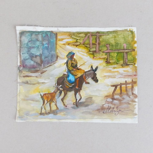 Signed painting on canvas 25x20 cm