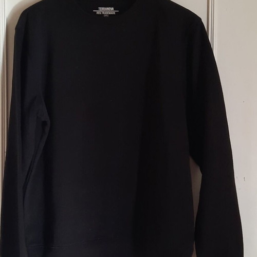Terranova men's black long-sleeve sweatshirt size L