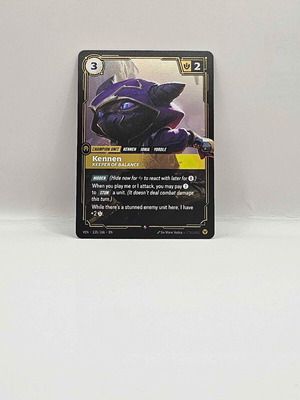 League of Legends Riftbound Vendetta Kennen card V.1 rare, like new