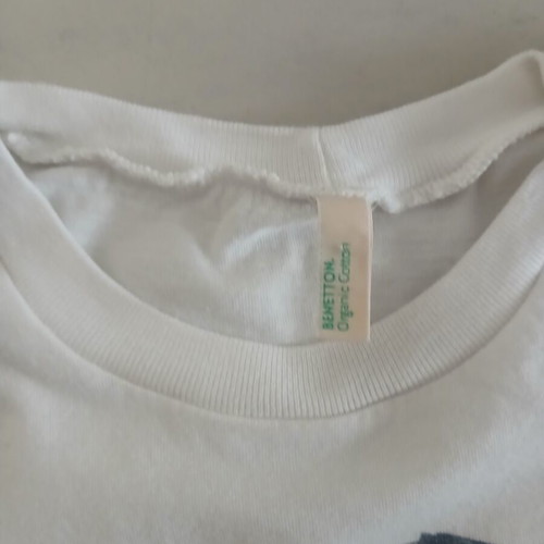 Benetton shirt white size 140 cm like new for 7-8 years