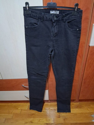 Jeans slim fit women's used, black, straight cut, slim