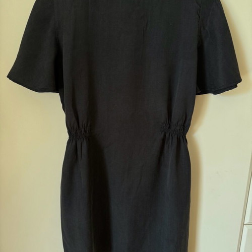 Zara dress used, black gray Tencel with buttons
