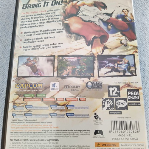 Street Fighter IV PC game like new
