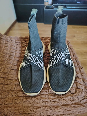Moschino Love women's sneakers like new, black and white, size 39