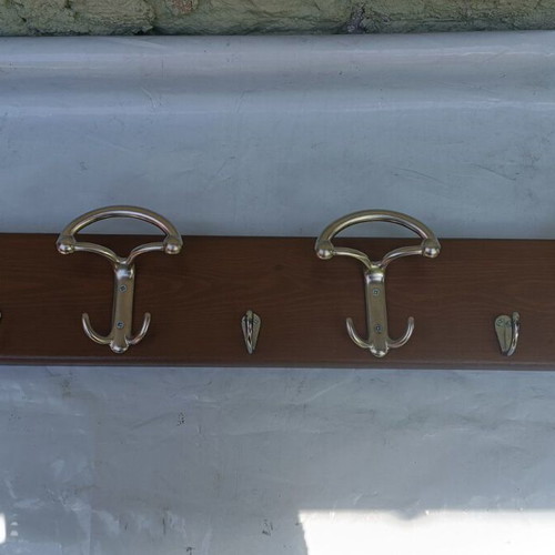 Handmade wooden coat rack 80cm for home entrance and halls