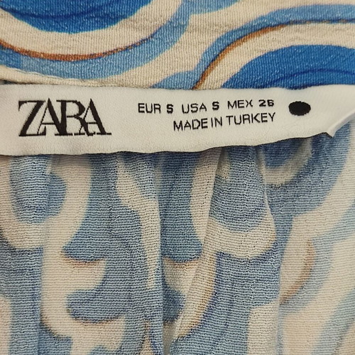 Zara printed midi dress oversized caftan airy, size Small