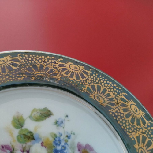 Rosenthal Thomas Bavaria vintage dessert plates, gold encrustation