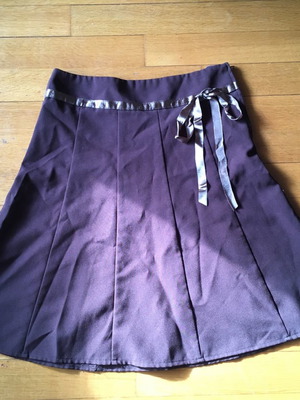 Brown skirt with bow new, A-line size M