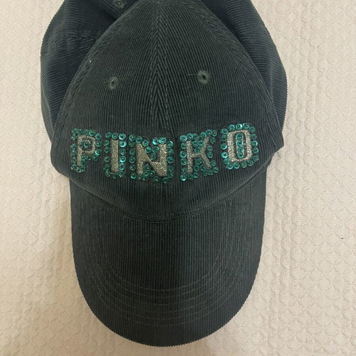 Pinko corduroy jockey hat with sequins, one size, like new