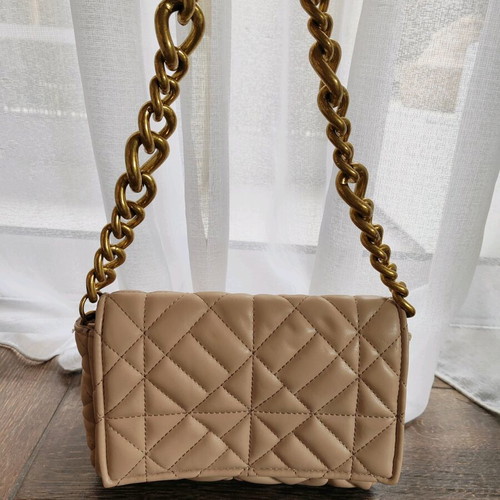 Zara shoulder bag with chain like new, beige