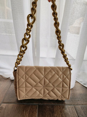 Zara shoulder bag with chain like new, beige