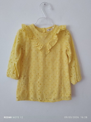 Mango yellow dress like new for toddlers 2-3 years, size 98 cm