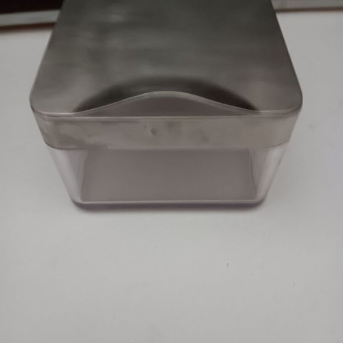 Storage/organization container used with metal lid, slightly broken
