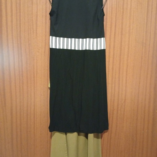 Seva set top and palazzo pants gold-black like new