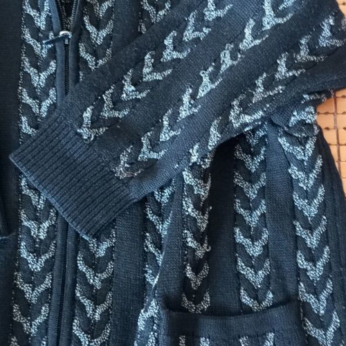 Cortigiani men's cardigan black and gray size 50 like new