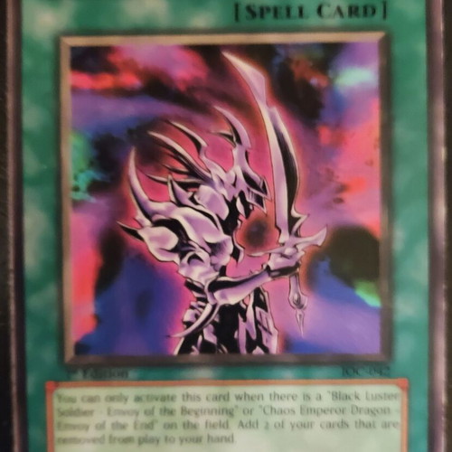 Yu-Gi-Oh! cards Black Luster Soldier, Black Luster Ritual, Primal Seed new