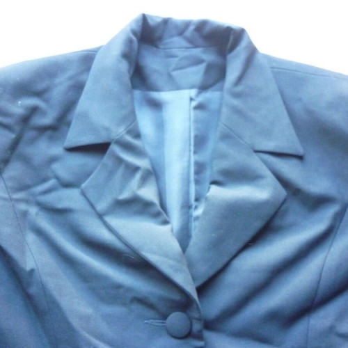 Women's black outing jacket no 38 used, wool polyester lycra