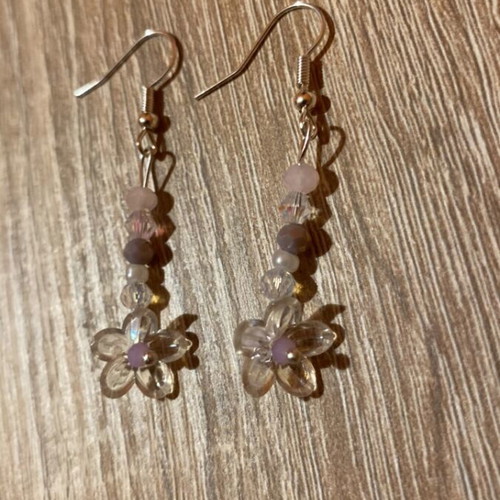 Handmade earrings made to order in purple shades