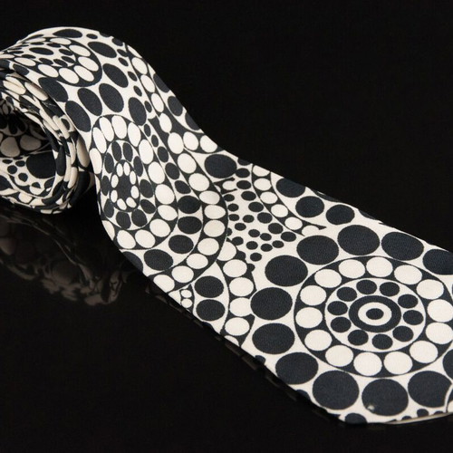 Vintage collectible tie #3 new, black and white