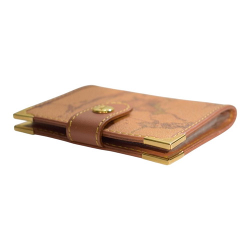 Alviero Martini 1A Classe Geo Classic Card Holder like new, brown map design