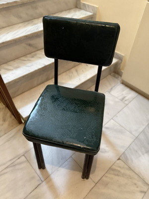 Vintage καρέκλα με πλάτη σε σκούρο πράσινο