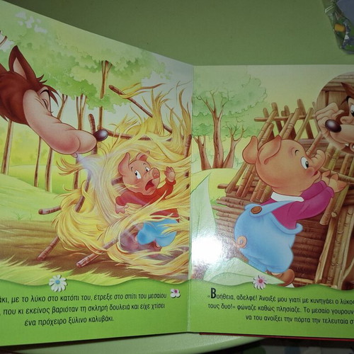 Children's books with Aesop's fables and fairy tales, used, set of 2 with CD