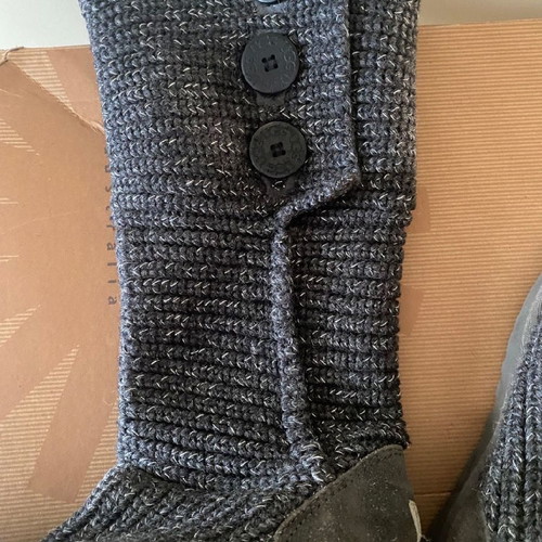 Ugg boots used, knitted, gray, size 36
