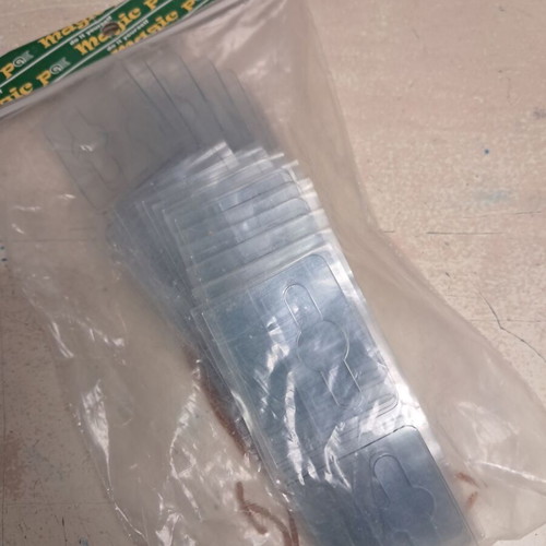 Hang tabs adhesive new, 100 pcs, transparent 40x32mm