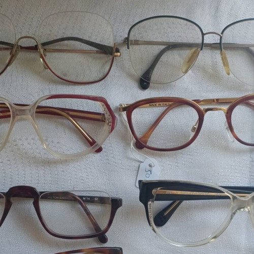 Hilton Used Eyeglass Frames Pack of 24 with Balenciaga, Zeiss, Lotus