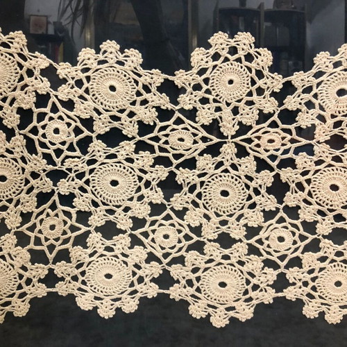 Textile painting in carved wooden frame new, size 50x75 cm