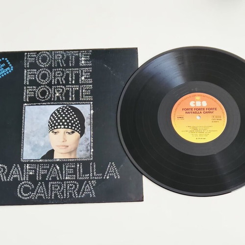 Raffaella Carrà Forte Forte Forte vinyl album used, first Greek release 1976