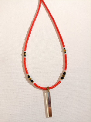 Handmade Necklace Nebulabutterfly new, red