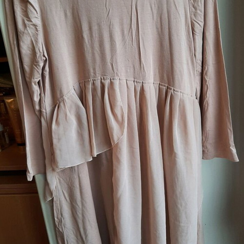 Dusty pink midi dress like new with tulle and bead details