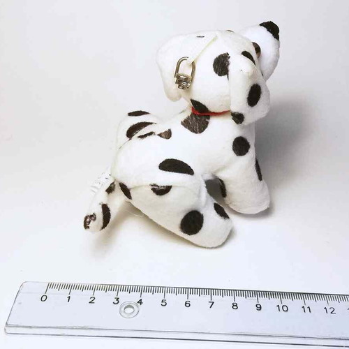 Dalmatian plush dog used, keychain