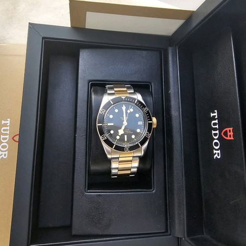 Tudor Black Bay Date M79733N 18k Gold and Steel Like New