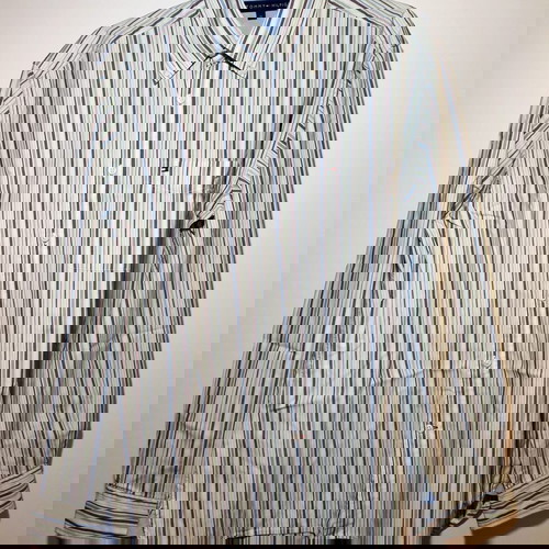 Αυθεντικό Tommy Hilfiger ανδρικό πουκάμισο με ρίγες, μέγεθος Μ.